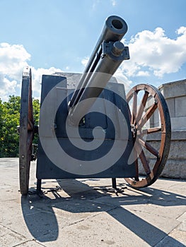 Old cannon at Mausoleum of Marasesti, Romania